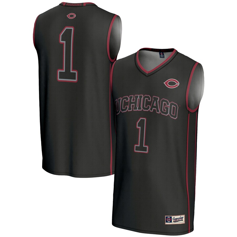 Youth GameDay Greats #1 Black UChicago Maroons Lightweight Basketball Jersey - Ujersey