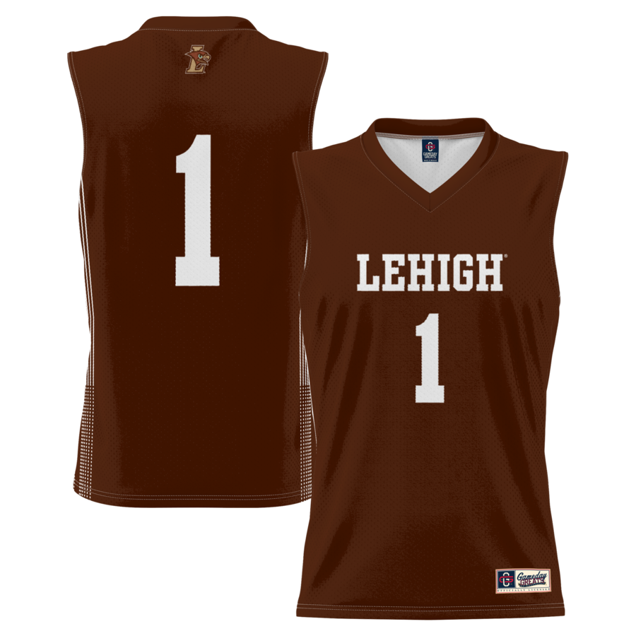 Men's GameDay Greats #1 Brown Lehigh Mountain Hawks Lightweight Basketball Jersey - Ujersey