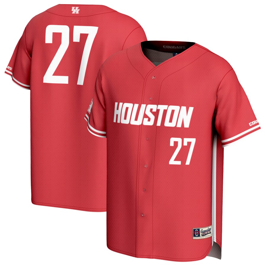 Adult GameDay Greats #27 Red Houston Cougars Lightweight Collegiate Baseball Fashion Jersey - Ujersey