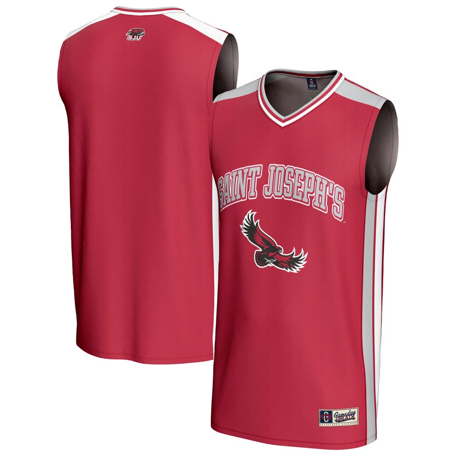 Youth GameDay Greats  Crimson Saint Joseph's Hawks Basketball Jersey - Ujersey