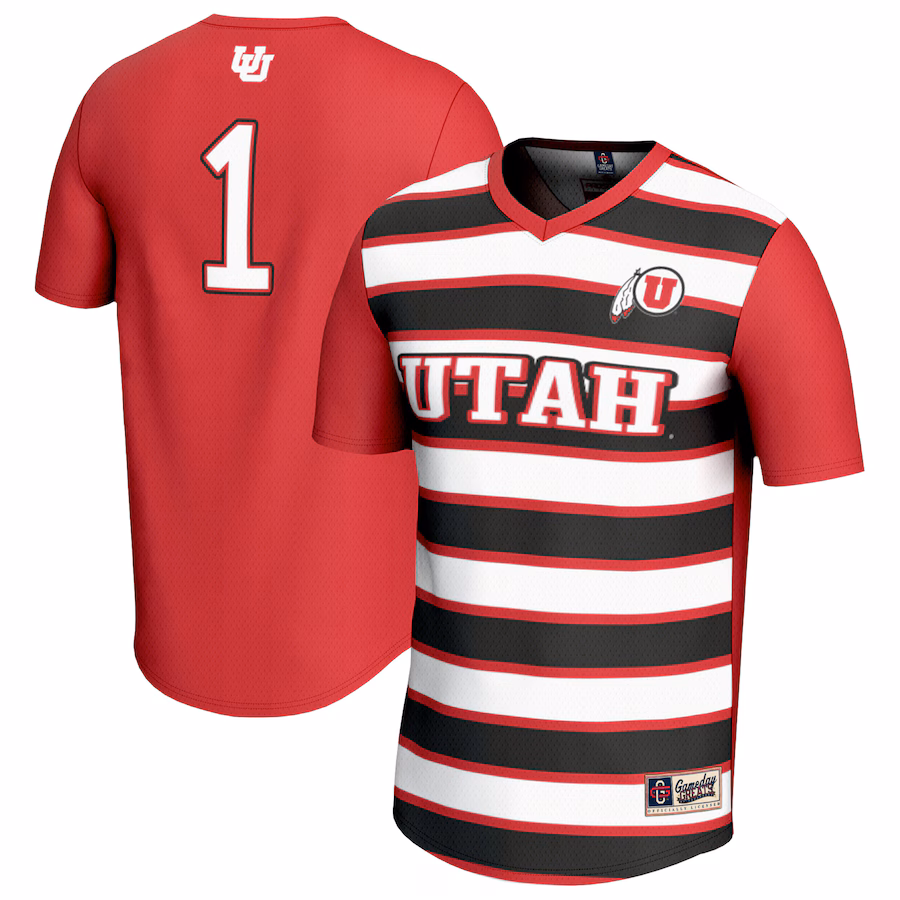 Unisex GameDay Greats #1 Red Utah Utes Lightweight Soccer Fashion Jersey - Ujersey