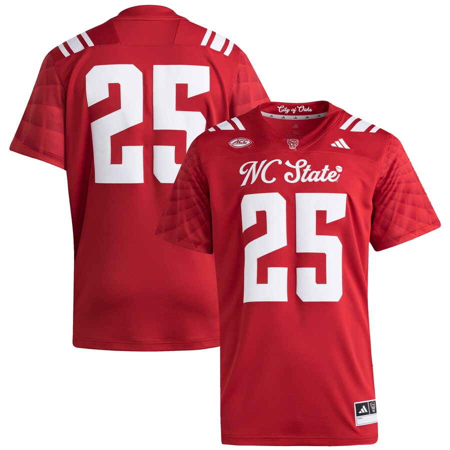 Men's adidas #25 Red NC State Wolfpack Premier Strategy Jersey - Ujersey