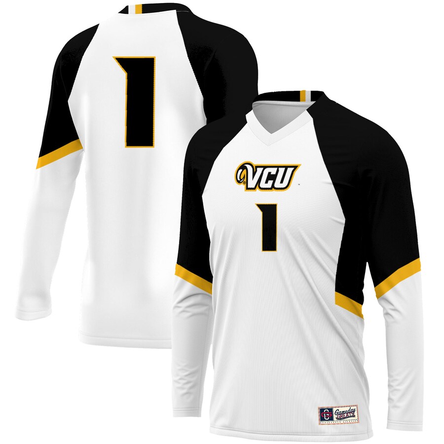 Unisex  GameDay Greats #1 White VCU Rams Women's Volleyball Lightweight Fashion Jersey - Ujersey