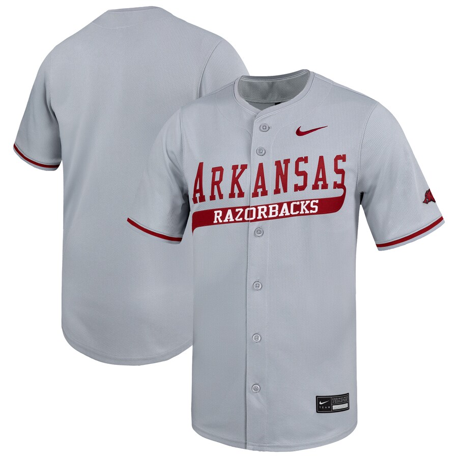 Men's Nike Gray Arkansas Razorbacks Limited Baseball Jersey - Ujersey