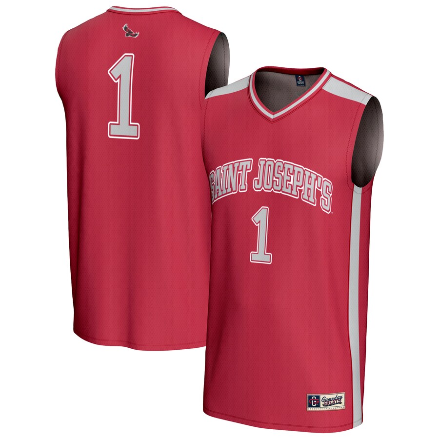 Unisex GameDay Greats #1 Crimson Saint Joseph's Hawks Lightweight Collegiate Basketball Fashion Jersey - Ujersey