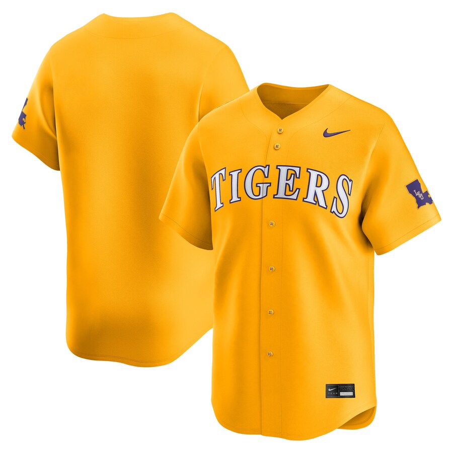 Men's Nike Gold LSU Tigers College Limited Baseball Jersey - Ujersey