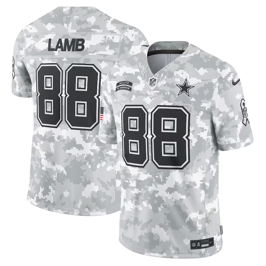 Men's Dallas Cowboys CeeDee Lamb Nike Arctic Camo 2024 Salute to Service Limited Jersey - Ujersey