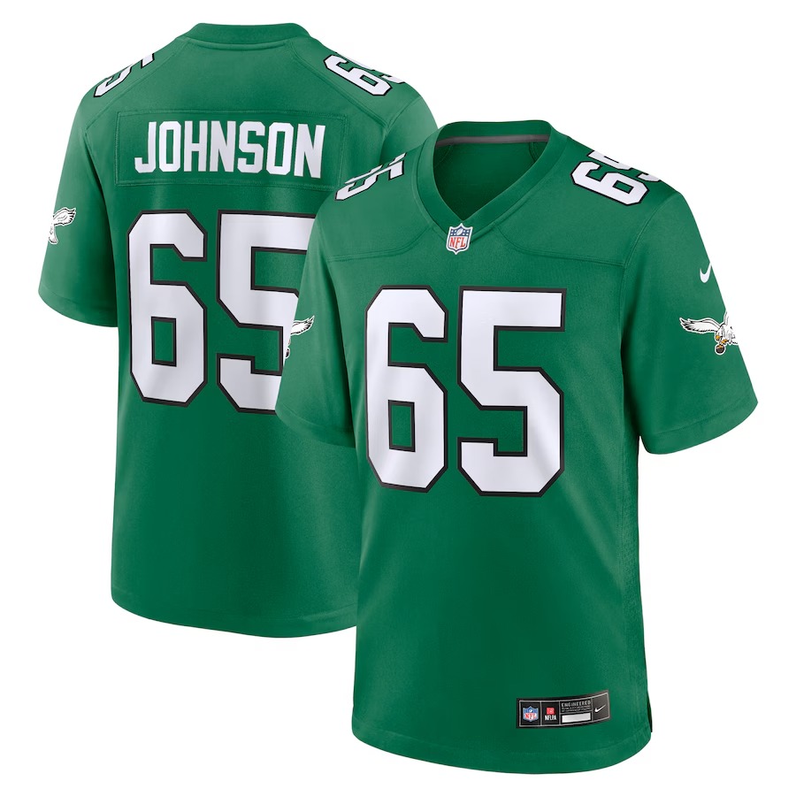 Men's Philadelphia Eagles Lane Johnson Nike Kelly Green Alternate Game Jersey - Ujersey
