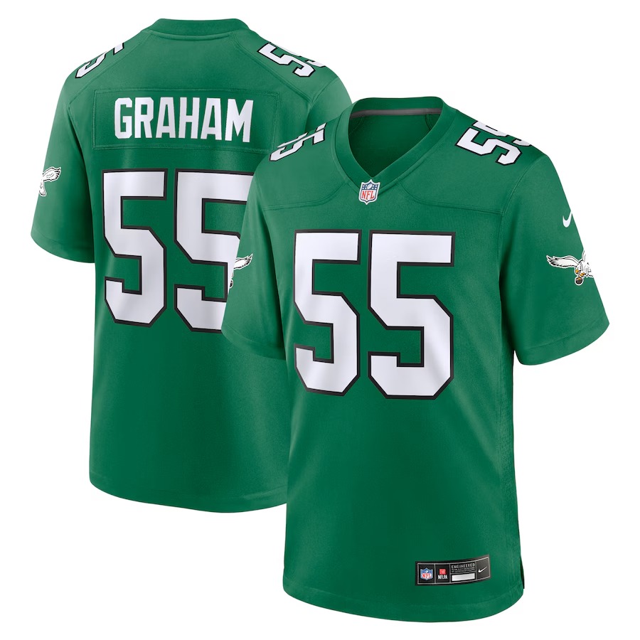 Men's Philadelphia Eagles Brandon Graham Nike Kelly Green Alternate Game Jersey - Ujersey