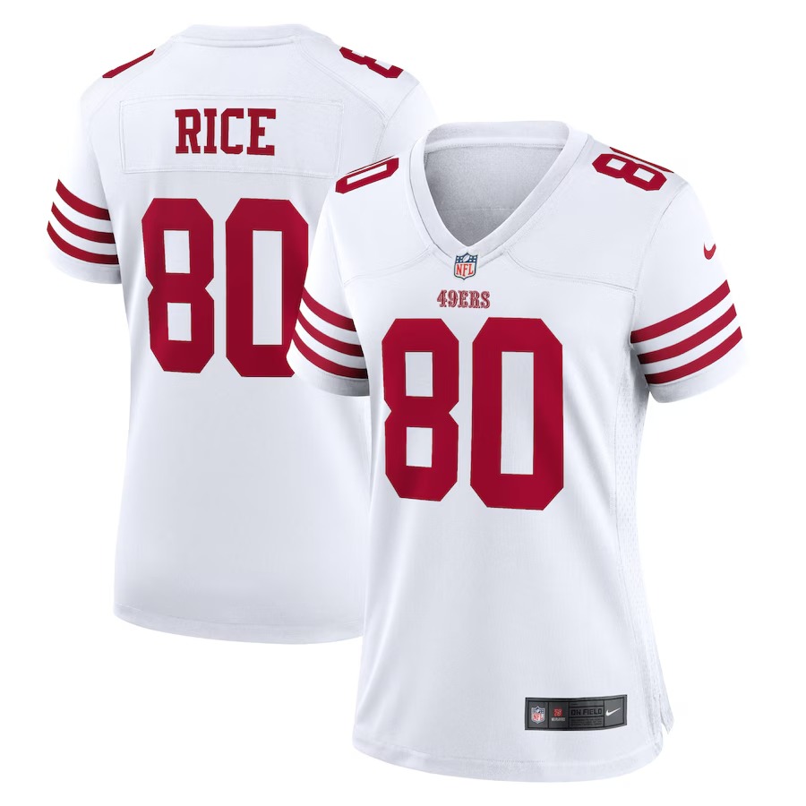 Women's San Francisco 49ers Jerry Rice Nike White Retired Player Game Jersey - Ujersey