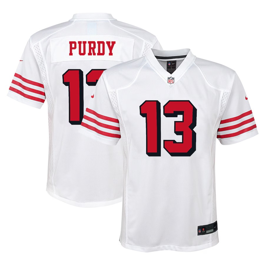 Youth San Francisco 49ers Brock Purdy Nike White Alternate Player Game Jersey - Ujersey