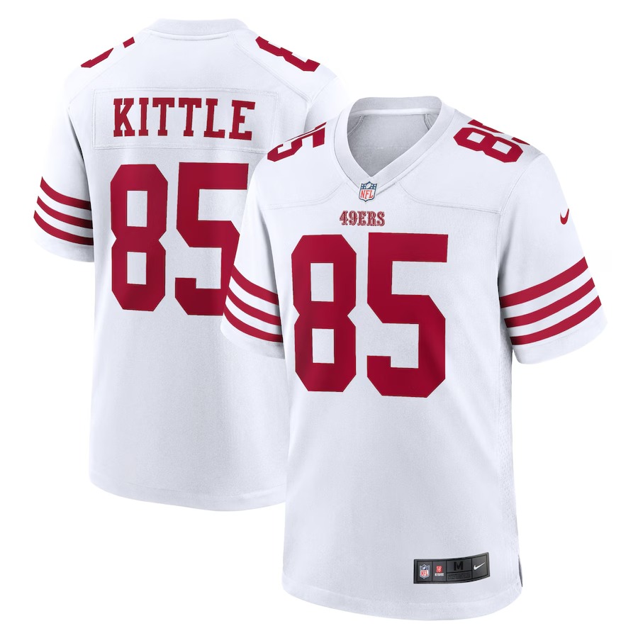 Men's San Francisco 49ers George Kittle Nike White Team Game Jersey - Ujersey