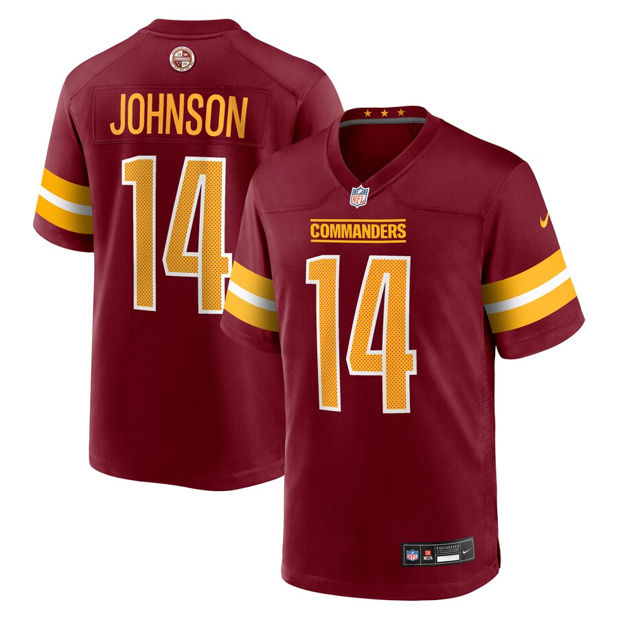 Men's Washington Commanders Josh Johnson Nike Burgundy Team Game Jersey - Ujersey