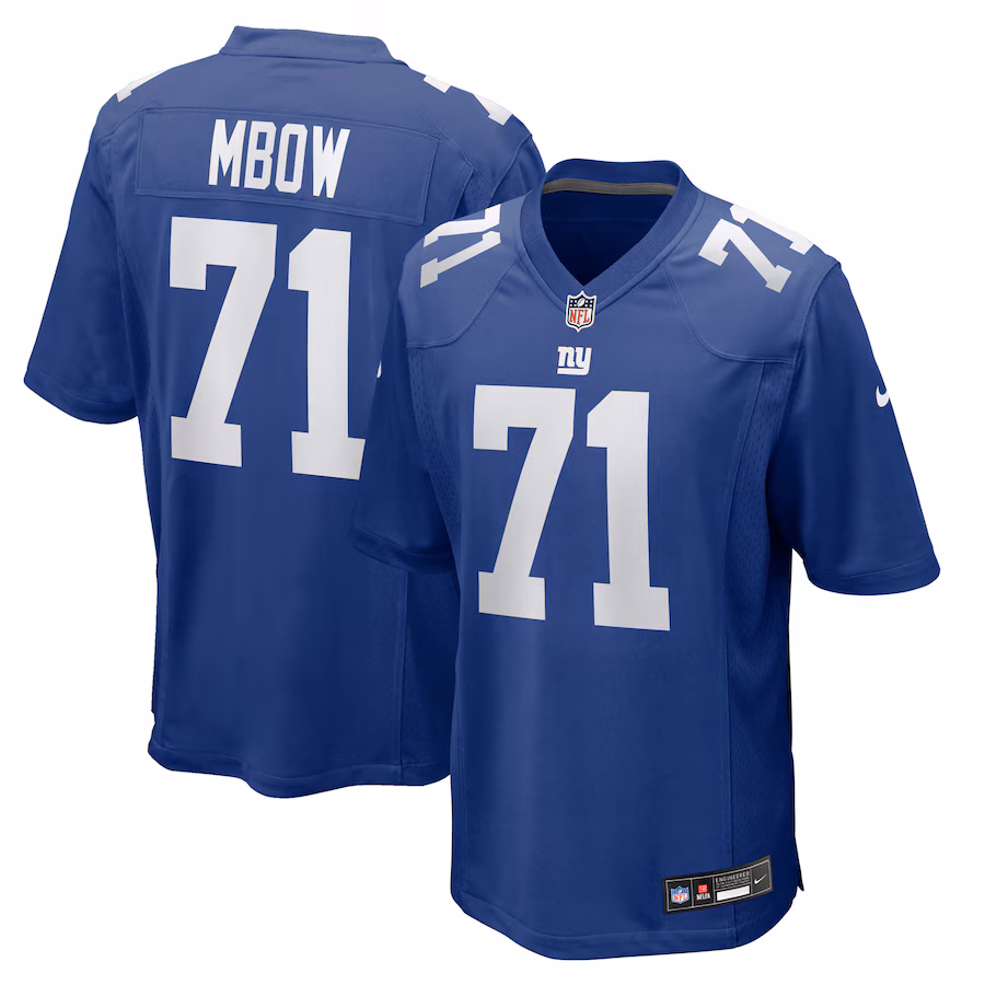 Men's New York Giants Marcus Mbow Nike Royal Team Game Jersey - Ujersey