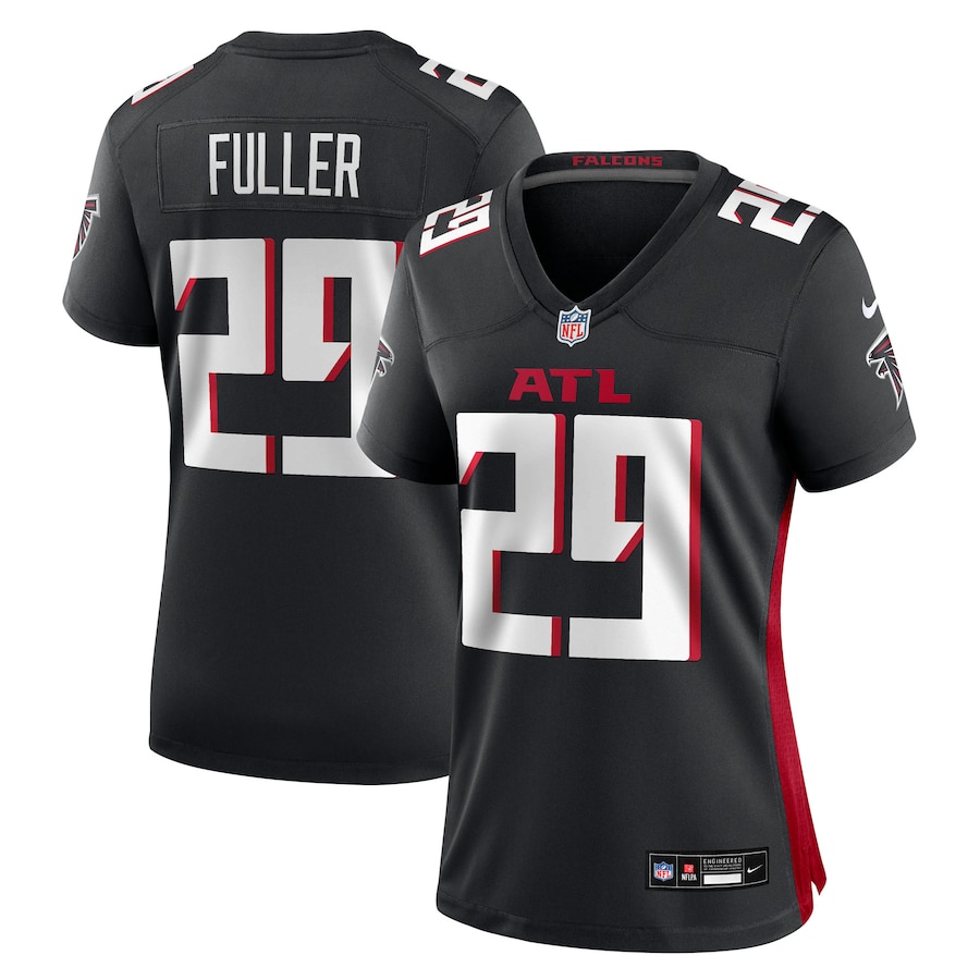 Women's Atlanta Falcons Jordan Fuller Nike Black Team Game Jersey - Ujersey