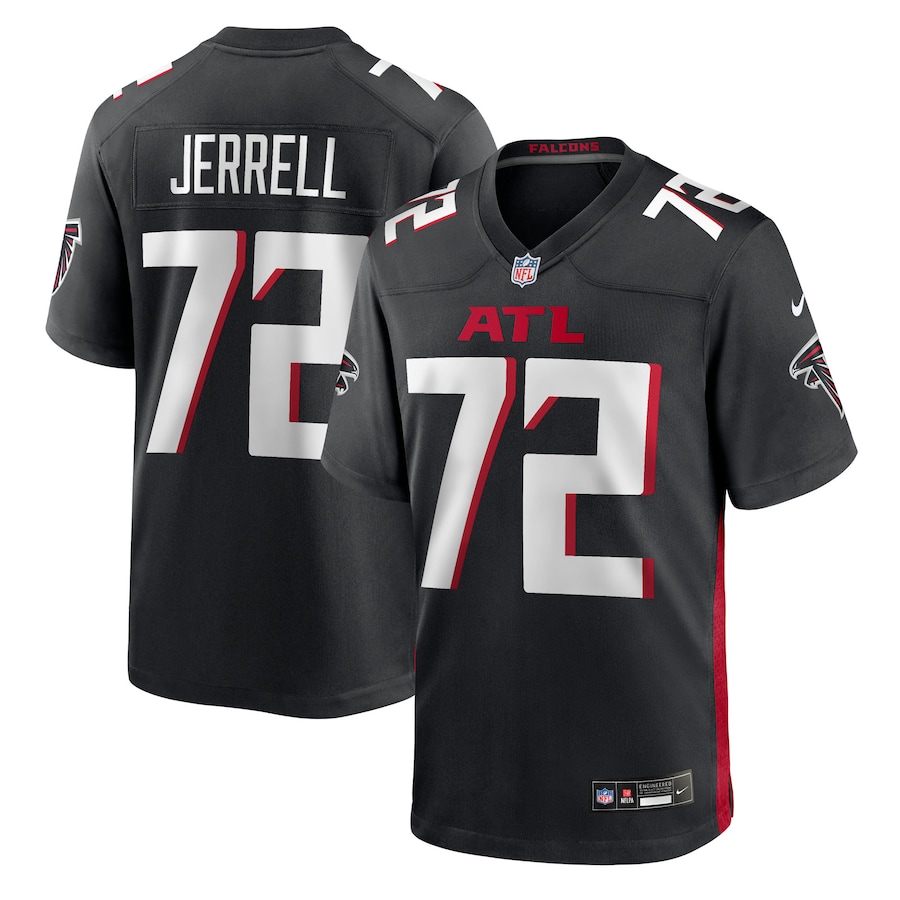 Men's Atlanta Falcons Michael Jerrell Nike Black Team Game Jersey - Ujersey