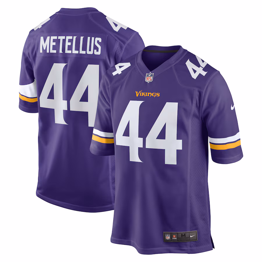 Men's Minnesota Vikings Josh Metellus Nike Purple Game Jersey - Ujersey