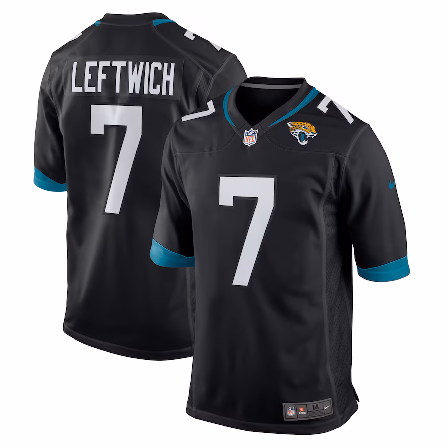 Men's Jacksonville Jaguars Byron Leftwich Nike Black Retired Player Alternate Game Jersey - Ujersey
