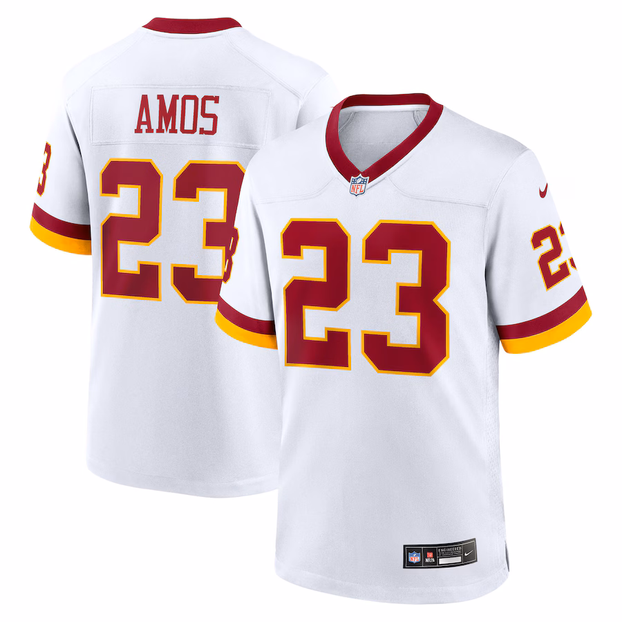 Men's Washington Commanders Trey Amos Nike White Game Super Bowl Era Jersey - Ujersey