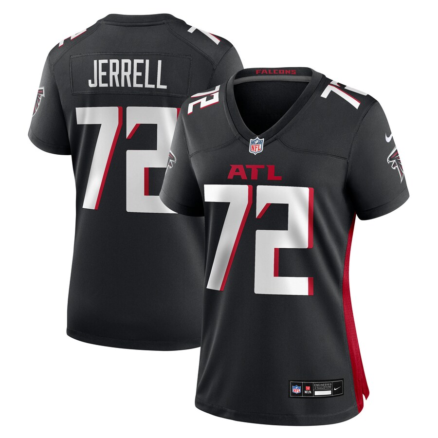 Women's Atlanta Falcons Michael Jerrell Nike Black Team Game Jersey - Ujersey