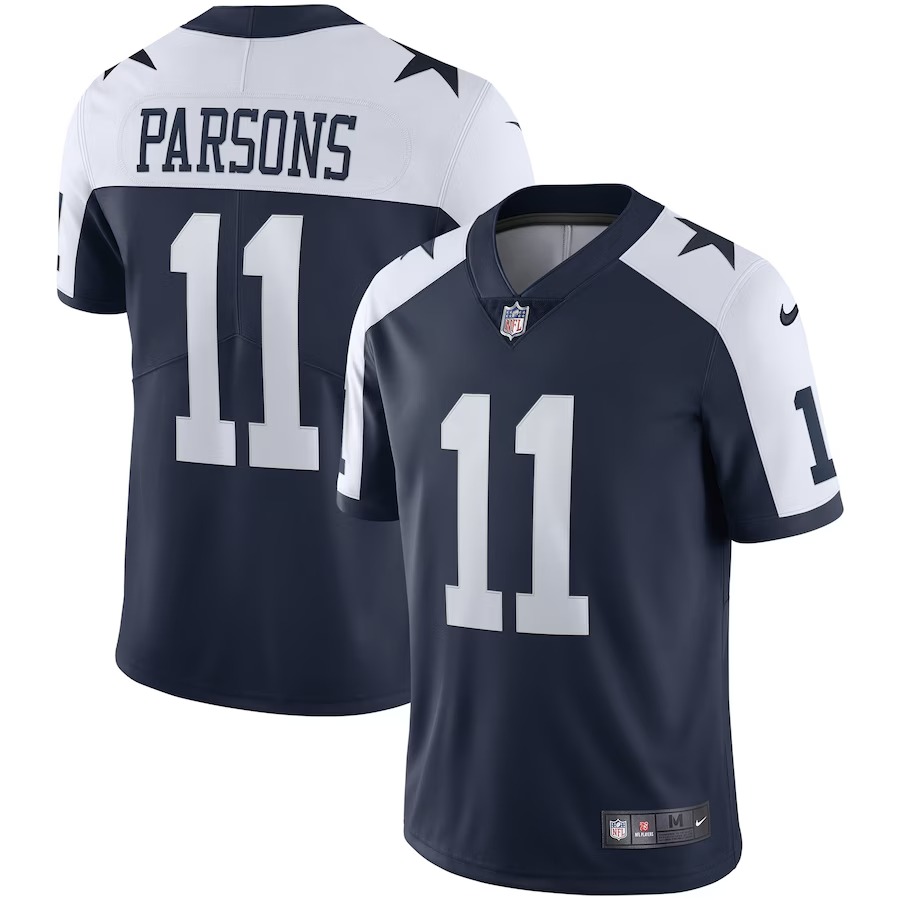 Men's Dallas Cowboys Micah Parsons Nike Navy Alternate Vapor Limited Jersey - Ujersey