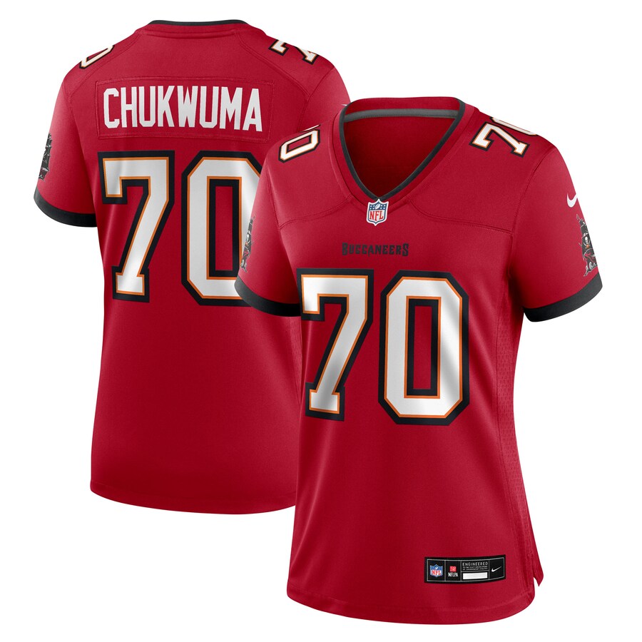 Women's Tampa Bay Buccaneers Ben Chukwuma Nike Red Team Game Jersey - Ujersey