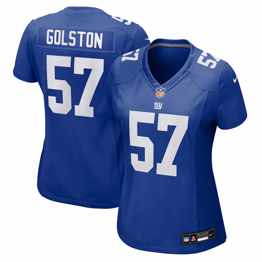 Women's New York Giants Chauncey Golston Nike Royal Team Game Jersey - Ujersey