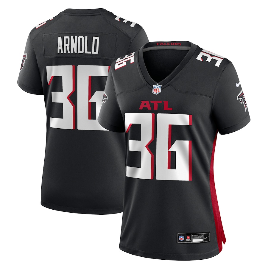 Women's Atlanta Falcons Grayland Arnold Nike Black Team Game Jersey - Ujersey