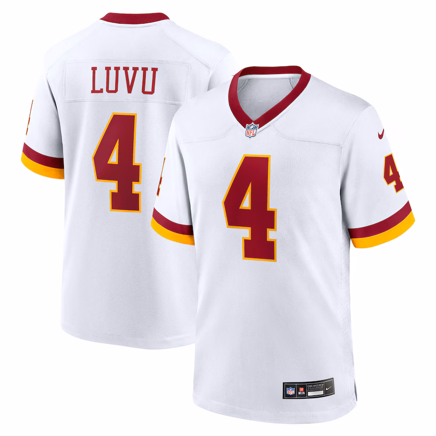 Men's Washington Commanders Frankie Luvu Nike White Game Super Bowl Era Jersey - Ujersey
