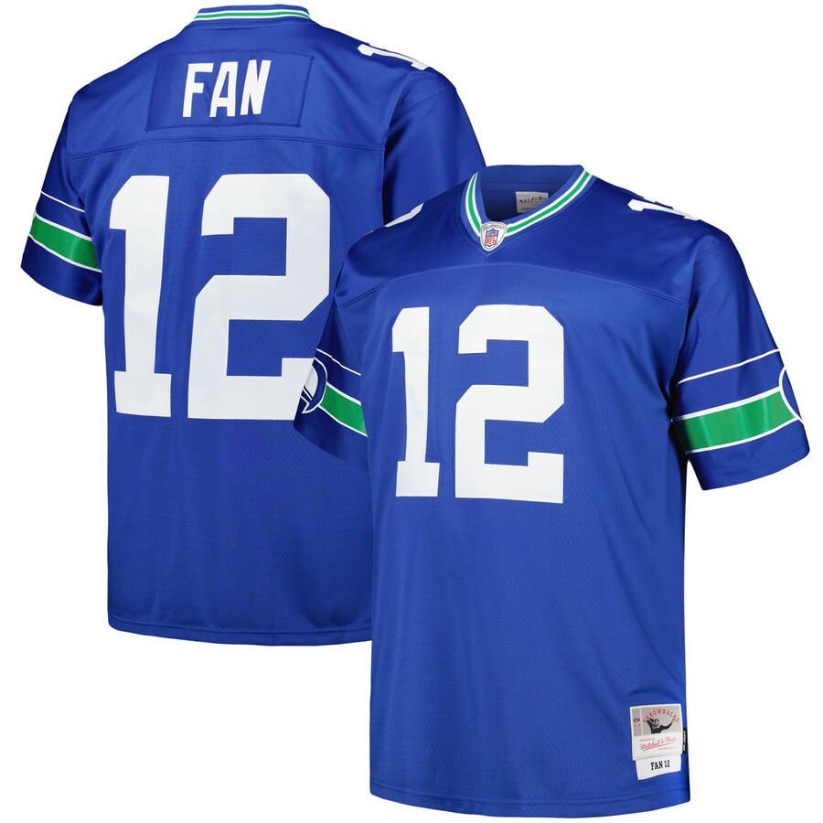 Men's Seattle Seahawks 12s Mitchell & Ness Royal Big & Tall Legacy Retired Player Jersey - Ujersey