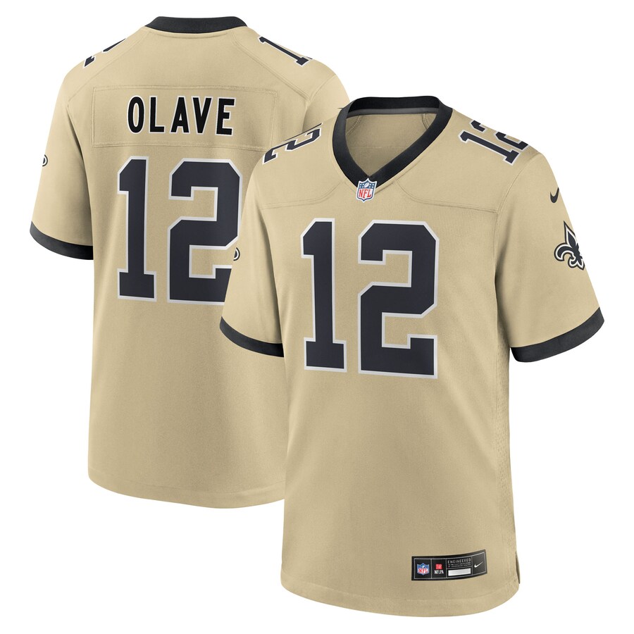 Youth New Orleans Saints Chris Olave Nike Gold Gameday Golds Alternate Game Player Jersey - Ujersey