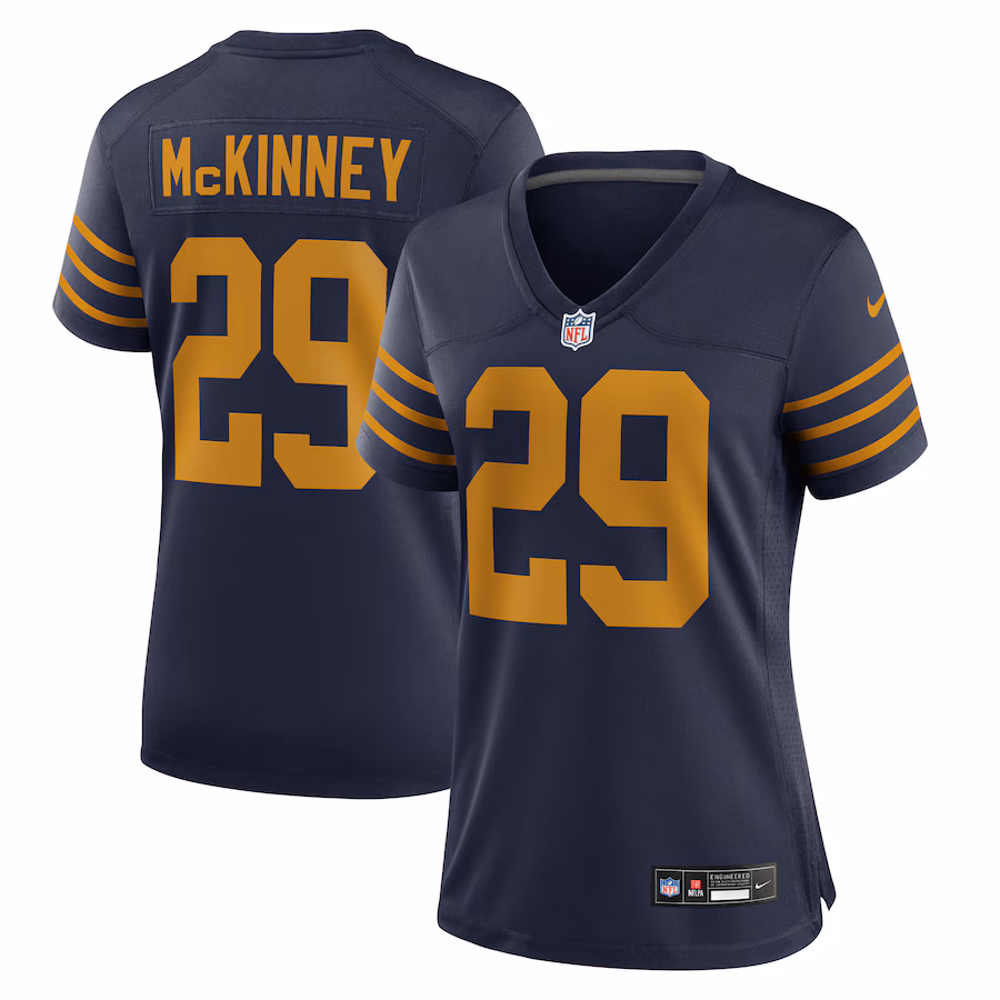 Women's Green Bay Packers Xavier McKinney Nike Navy The 1923 Classic Game Jersey - Ujersey