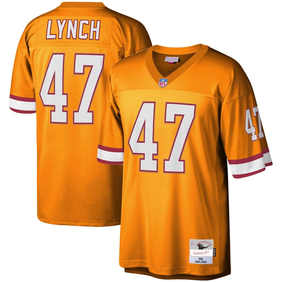 Men's Tampa Bay Buccaneers John Lynch Mitchell & Ness Orange Big & Tall 1995 Legacy Retired Player Jersey - Ujersey