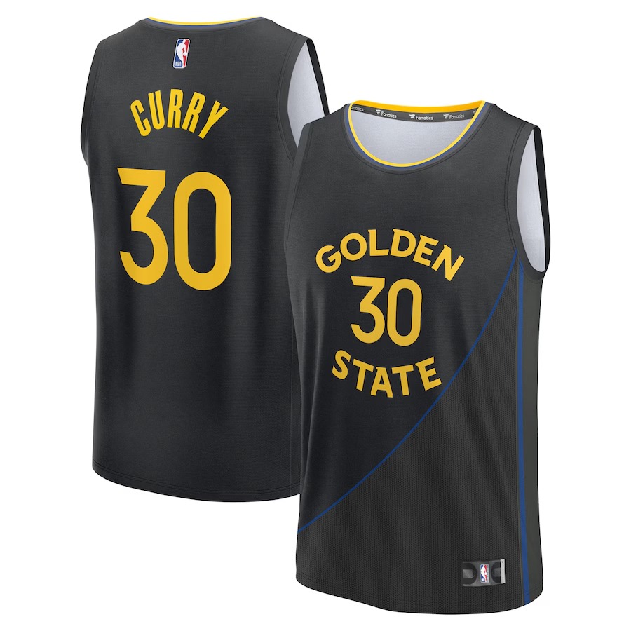 Men's Golden State Warriors Stephen Curry Fanatics Black Fast Break Replica Player Jersey - Statement Edition - Ujersey