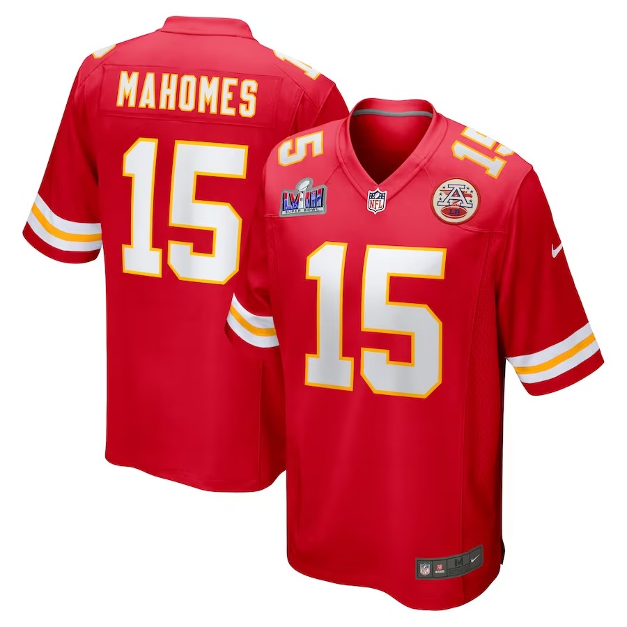 Men's Kansas City Chiefs Patrick Mahomes Nike Red Super Bowl LVIII Game Jersey - Ujersey