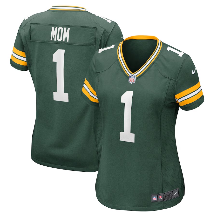Women's Green Bay Packers Number 1 Mom Nike Green Game Jersey - Ujersey