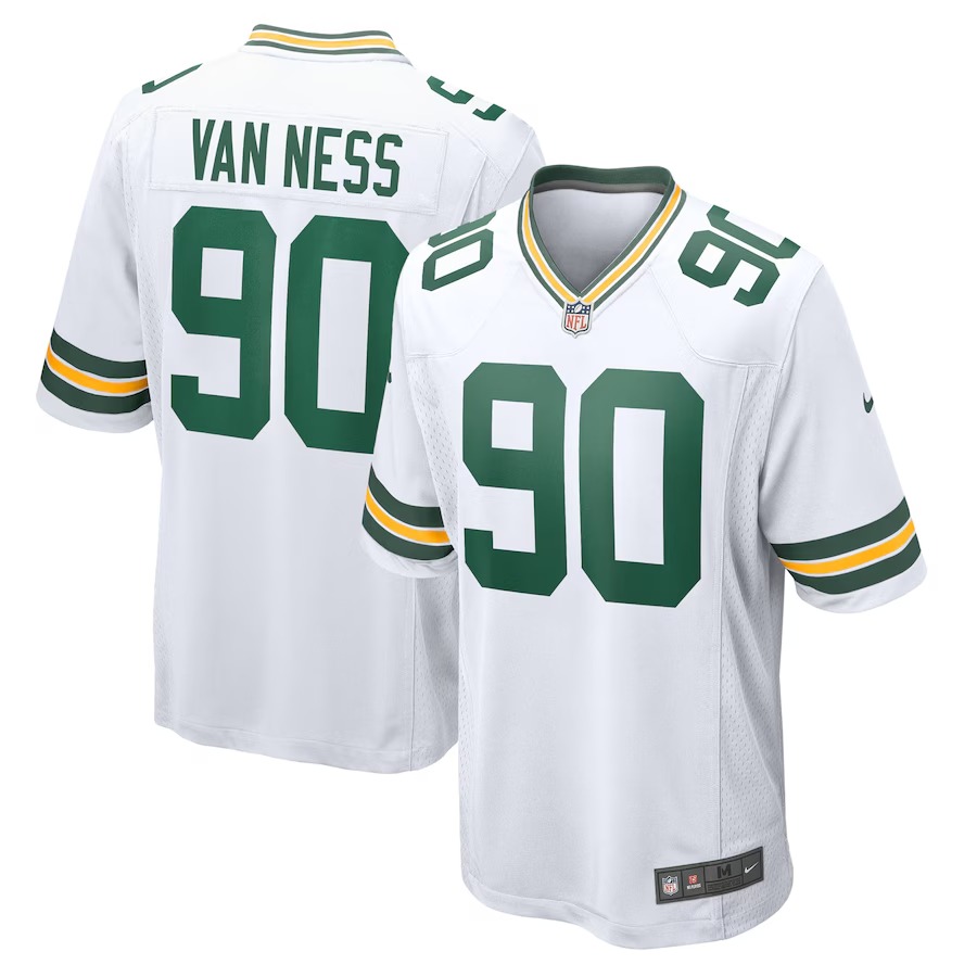Men's Green Bay Packers Lukas Van Ness Nike  White  Game Jersey - Ujersey
