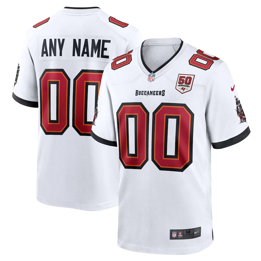 Men's Tampa Bay Buccaneers Nike White 50th Anniversary Custom Game Jersey - Ujersey