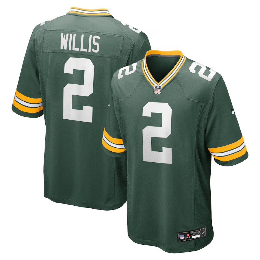 Men's Green Bay Packers Malik Willis Nike Green Game Jersey - Ujersey
