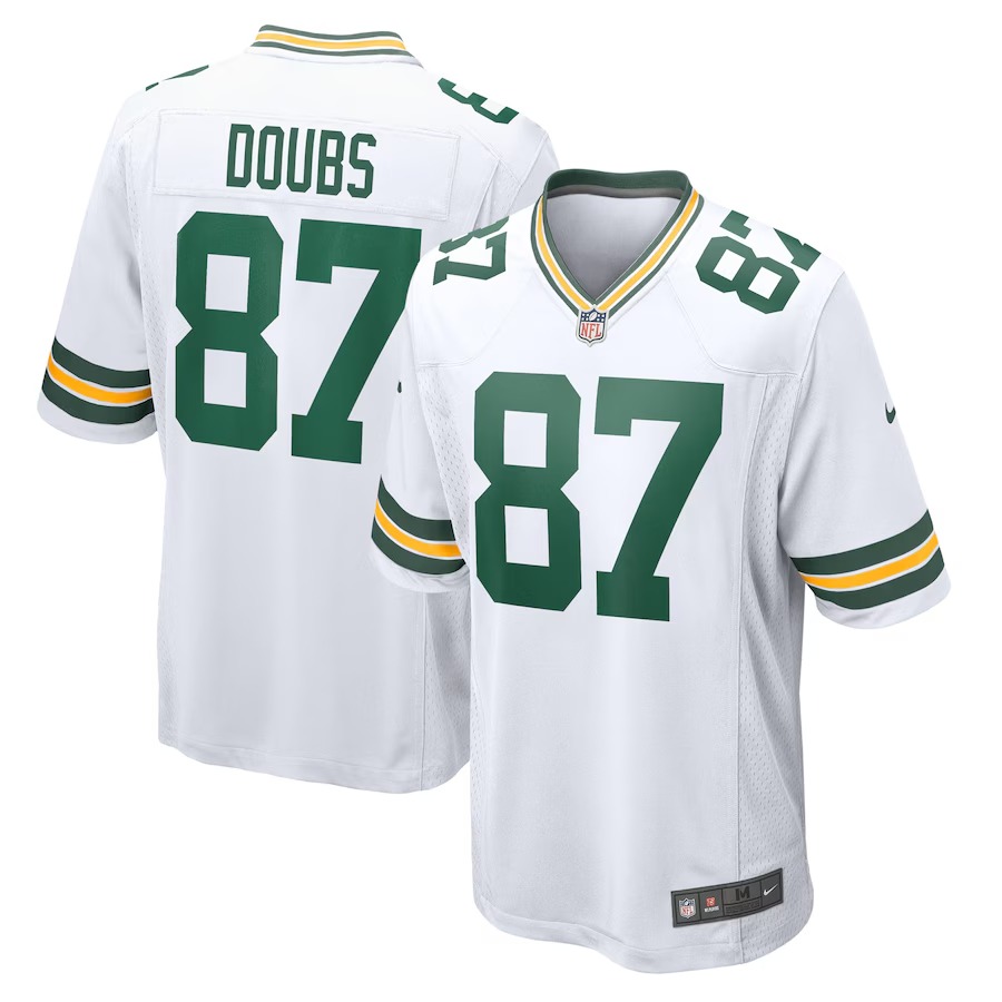 Men's Green Bay Packers Romeo Doubs Nike White Game Player Jersey - Ujersey
