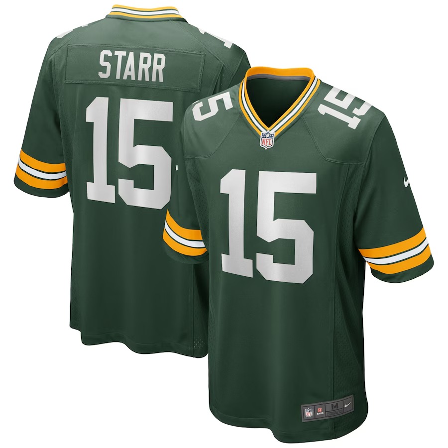 Men's Green Bay Packers Bart Starr Nike Green Game Retired Player Jersey - Ujersey