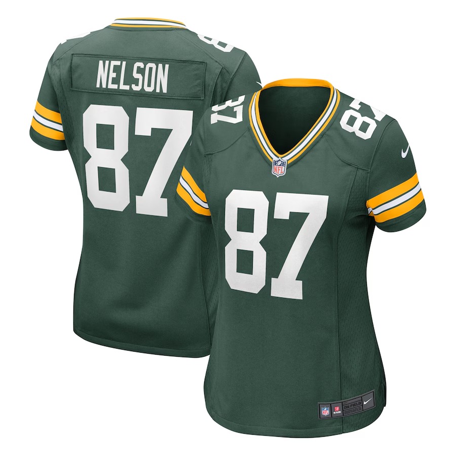 Women's Green Bay Packers Jordy Nelson Nike Green Retired Game Jersey - Ujersey