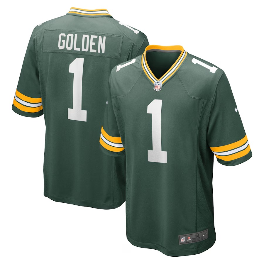 Men's Green Bay Packers Matthew Golden Nike Green 2025 NFL Draft First Round Pick Game Jersey - Ujersey