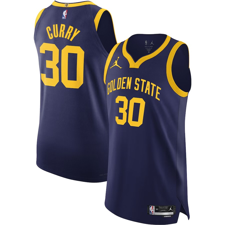 Men's Golden State Warriors Stephen Curry Jordan Brand Royal Authentic Player Jersey - Statement Edition - Ujersey