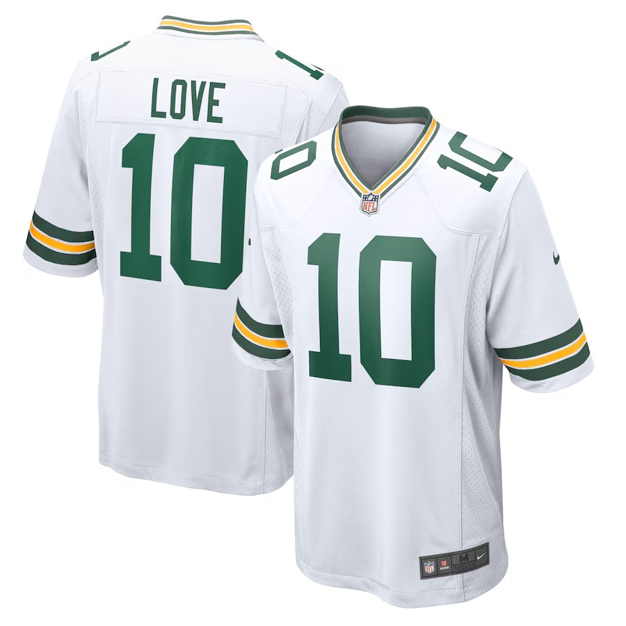 Men's Green Bay Packers Jordan Love Nike White  Game Jersey - Ujersey