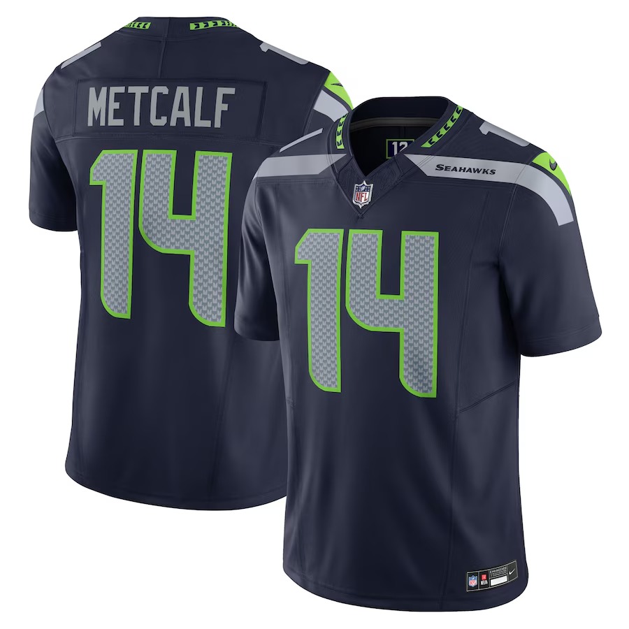 Men's Seattle Seahawks DK Metcalf Nike Navy Vapor F.U.S.E. Limited Jersey - Ujersey