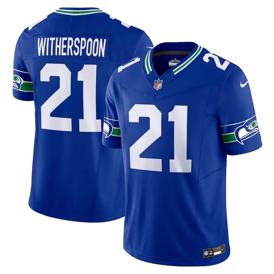 Men's Seattle Seahawks Devon Witherspoon Nike Royal Alternate Vapor F.U.S.E. Limited Jersey - Ujersey