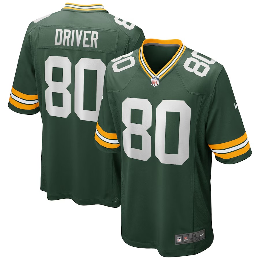 Men's Green Bay Packers Donald Driver Nike Green Game Retired Player Jersey - Ujersey