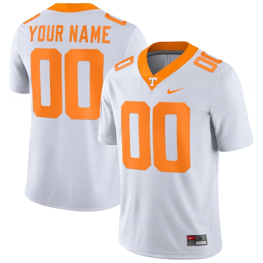 Tennessee Volunteers Nike Football Custom Game Jersey - White - Ujersey