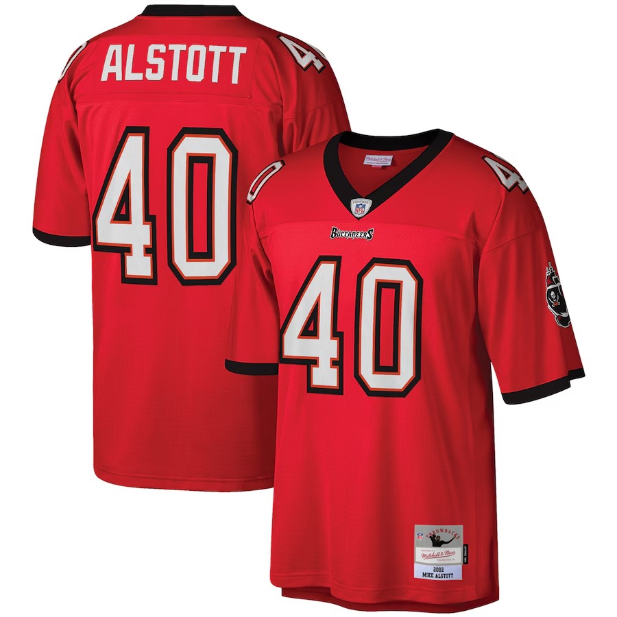 Men's Tampa Bay Buccaneers Mike Alstott Mitchell & Ness Red Legacy Replica Jersey - Ujersey